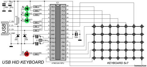 Pc Keyboard Circuit Diagram Wiring Diagram And Schematics