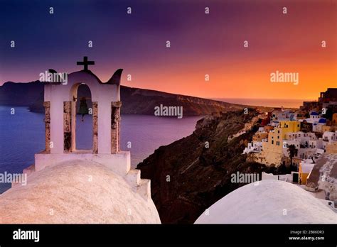 The Unreal Landscape Of Santorini Greece Stock Photo Alamy