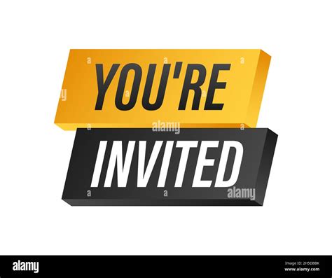 Megaphone Banner Business Concept With Text You Re Invited Vector