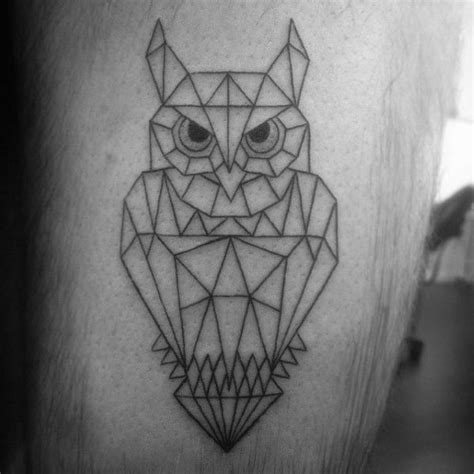 80 Unique Geometric Owl Tattoo Designs For Men 2023 Guide Geometric