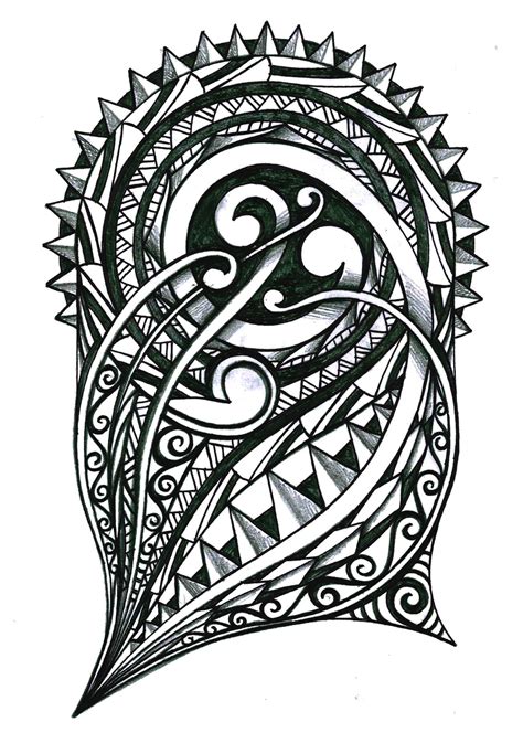 Tribal Polynesian Warrior Tattoo Design