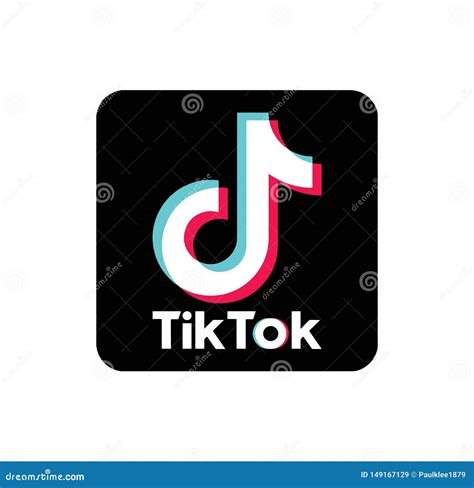 Ilustrao Do Vetor Do Logotipo Do App De Tiktok Imagem De Stock