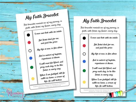 Free Printable Salvation Bracelet Cards Printable Word Searches