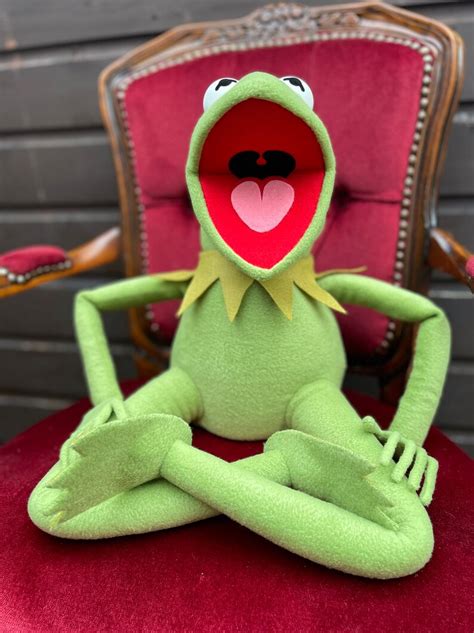 Kermit The Frog Puppet Muppet Replica 11 Etsy Canada