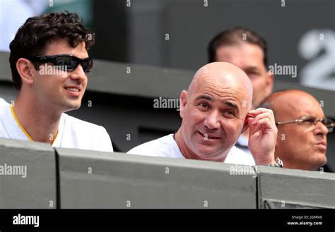 Novak Djokovics Coaches Andre Agassi And Mario Ancic Left On Day Two