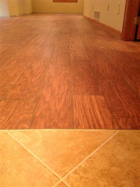 Porcelain Floor Tile Simulated Wood Flooring Basement Other By