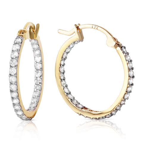 Maybe you would like to learn more about one of these? 0.75 CTW 14K Solid Gold Hoop Earrings Natural Diamond | eBay