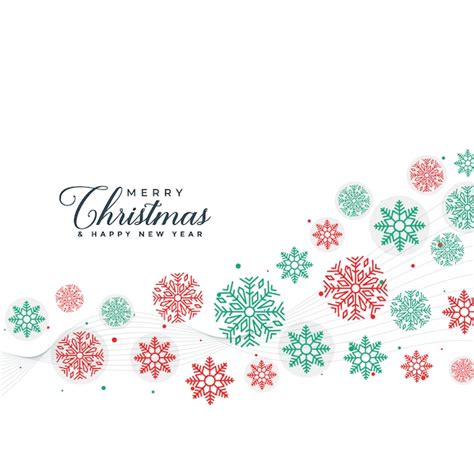 Free Vector Elegant Merry Christmas Snowflakes Background