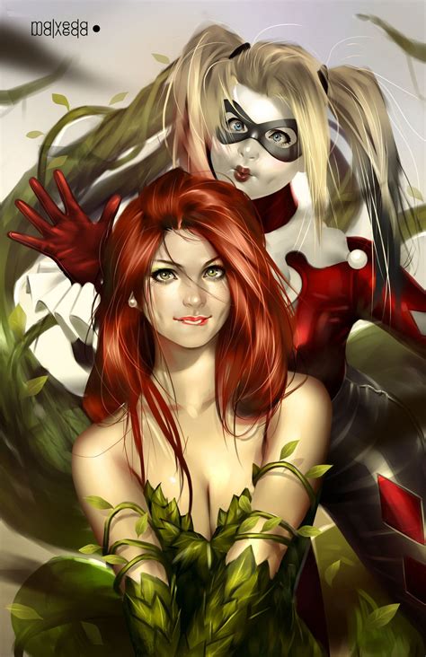 Poison Ivy X Harley Quinn By Alex Malveda On Artstation Dc Poison Ivy