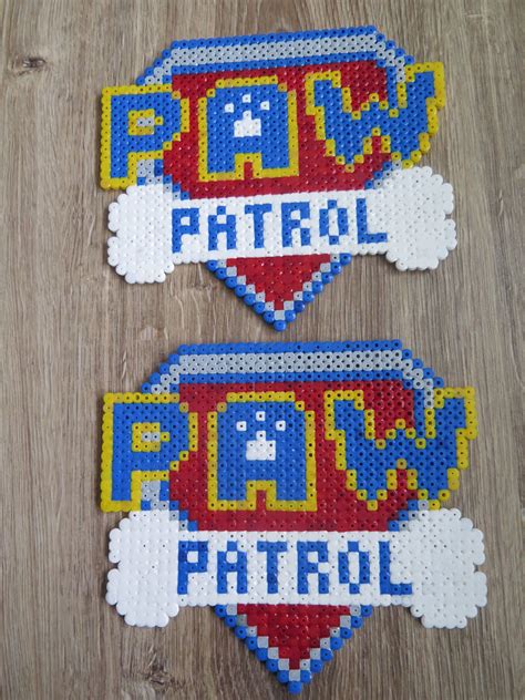 Paw Patrol Logo Hama Strijkkralen Beads Perler Bügelperlen Basteln