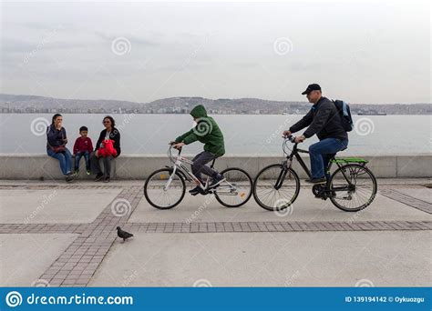 People At Leisure Activities Along Coastal Park Karsiyaka Izmir Turkey