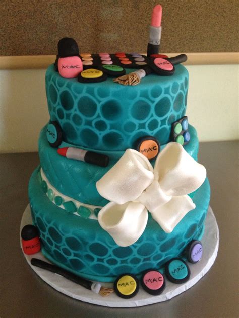 You can also ask to see any pictures of past designs that they have done for sweet 16 birthday cakes! Sweet sixteen makeup themed birthday cake www.tweetscakery ...