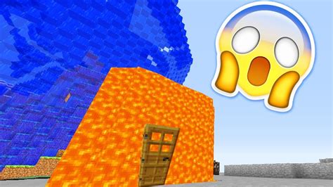 Casa De Lava Vs Tsunami Realista No Minecraft Youtube