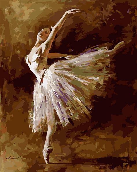1 Pcs Abstract Style Ballet Dancer Painting By Number Kit Various