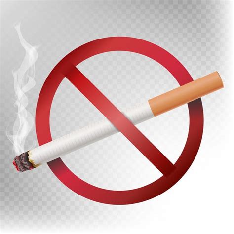 Ilustração Em Vetor Sinal Proibido Fumar Isolado No Cigarro De Fundo