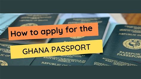 How To Apply For The Ghana Passport Online Ghanapassport Youtube
