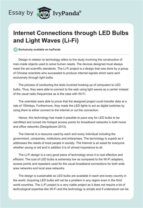 Internet Connections Through Led Bulbs And Light Waves Li Fi 560