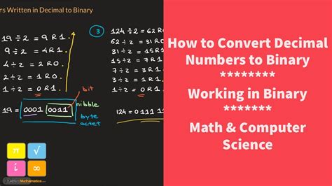How To Convert Decimal Numbers To Binary Youtube