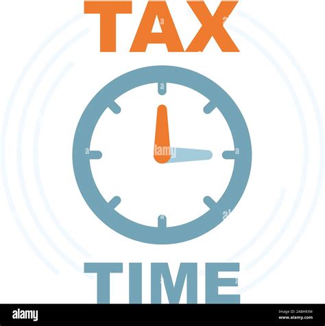Time To Pay Tax Icon Of Accounting Reminder With Clock Taxes Payment