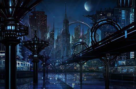 Sci Fi City By Higu0217 On Deviantart