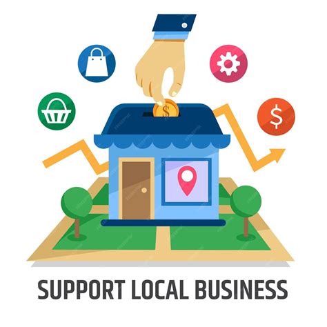 Free Vector | Illustration concept support local business