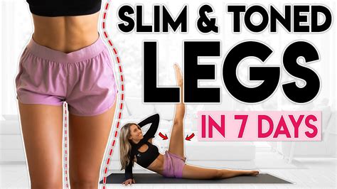 Slim And Toned Legs In 7 Days 8 Minute Home Workout Youtube