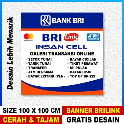 SPANDUK AGEN BRILINK / BANNER AGEN BRILINK / SPANDUK BANNER TARIK TUNAI