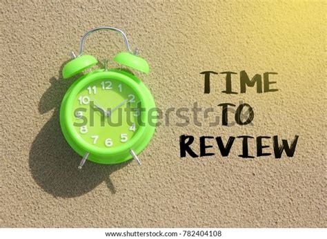 Alarm Clock Text Time Review Over Stock Photo Edit Now 782404108
