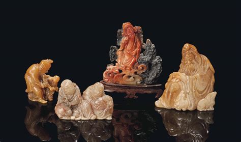 Four Chinese Soapstone Carvings 19th20th Century Christies