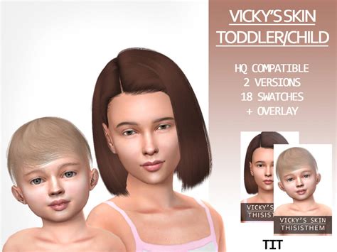 Sims 4 Toddler Child Skin Vicky The Sims Book