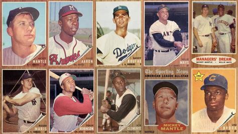 10 Most Valuable 1962 Topps Baseball Cards Old Sports Cards