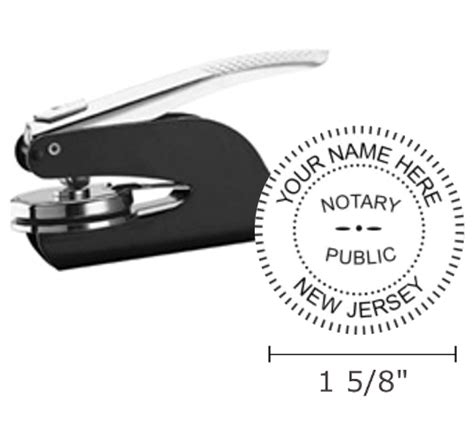 Notary Modern Journal, Self Inking Stamp, Black Pocket Seal Embosser