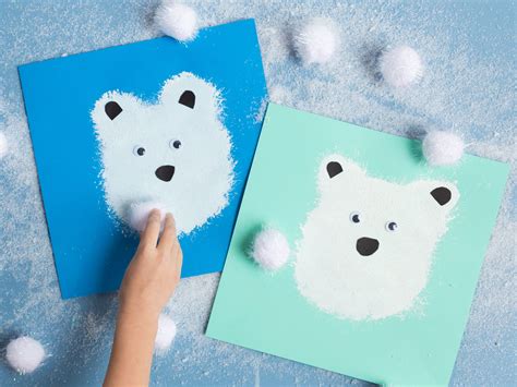 Pom Pom Polar Bear Painting Fun365