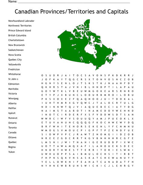 Canadian Provinces And Territories English Esl Worksheets For Images