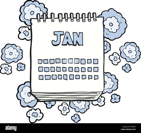 Freehand Drawn Cartoon Calendar Showing Hi Res Stock Photography And