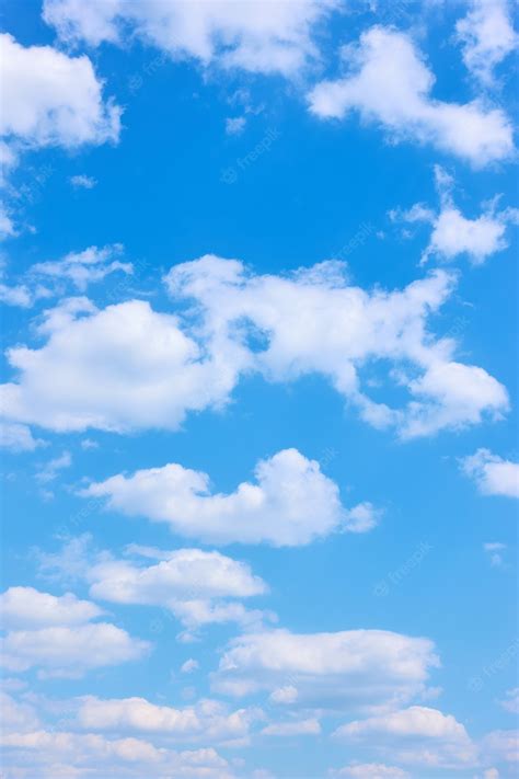 Premium Photo Beautyful Blue Sky With White Clouds Vertical