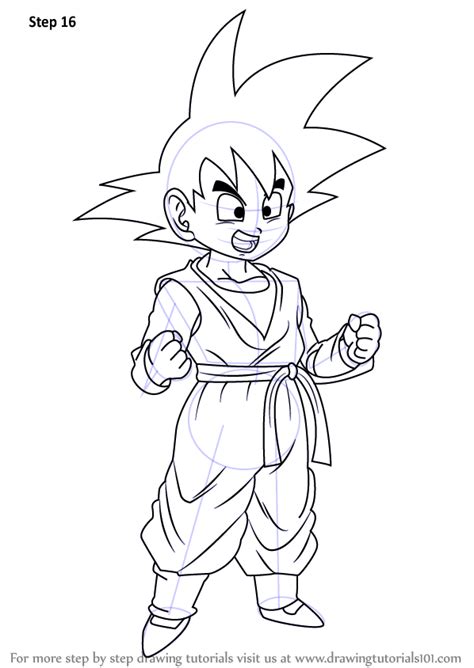 Step By Step How To Draw Son Goten From Dragon Ball Z My Xxx Hot Girl