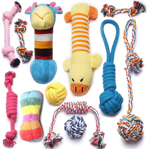 Buy Pawcrew Dog Rope Toys 10 Pack Set Pet Puppy Teething Chew Rope Tug