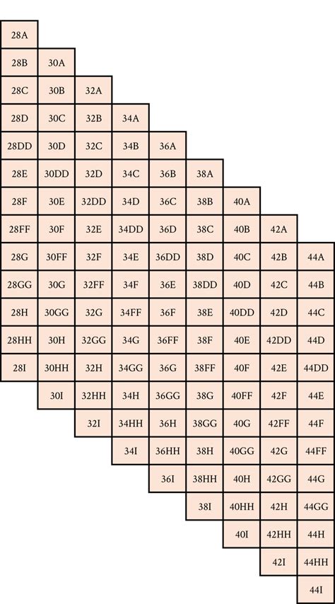 Breast Size Chart Comparison