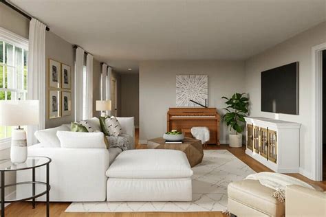 Before And After Welcoming Rustic Transitional Living Rooms Decorilla