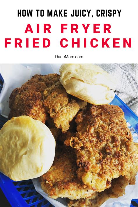 fryer chicken air crispy fried recipe juicy easy fry recipes dudemom steps