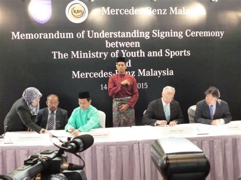 The ministry of youth affairs & sports was initially set up as the department of sports in 1982 at the time of organization of the ix asian games in new delhi. Mercedes-Benz Malaysia signs MoU with Youth and Sports ...
