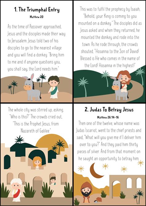 Printable Easter Story Cards I Christian Easter Story For Kids I Easter