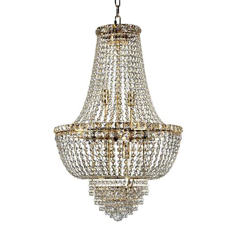 Lustre Imperial De Cristal Fontana Gemelli Dourado Madeiramadeira