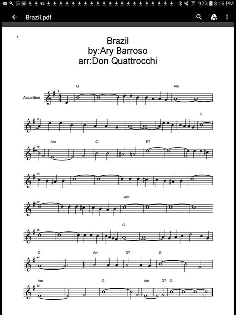 You are creative you are a musician. Image du tableau Samba Sheet Music de Ron Coluccio | Chanson