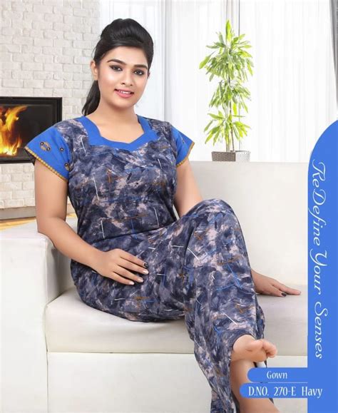 Kapdavilla Keeping Indias Tradition Trendy Vol 27 Exclusive Cotton Embroidered Nighty Gown
