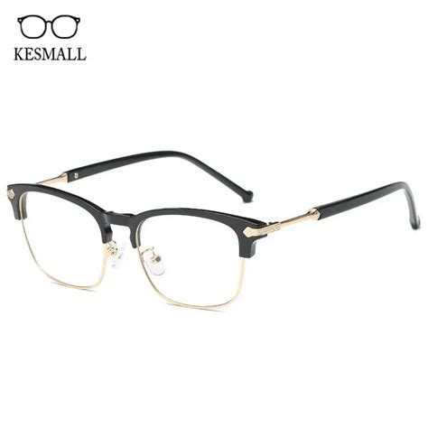 kesmall new tr90 prescription diopter glasses women men fashion retro eyeglasses frame with