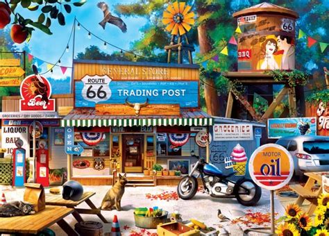Cruisin Route 66 Trading Post On Route 66 1000 Piece Puzzle