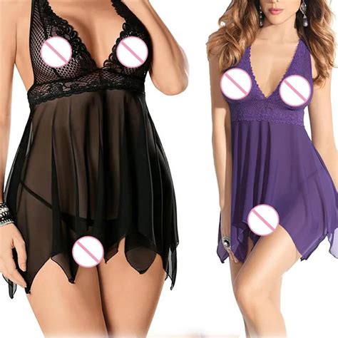 Womens Underwear Clothing Spaghetti Strap Sexy Nightgowns Lace