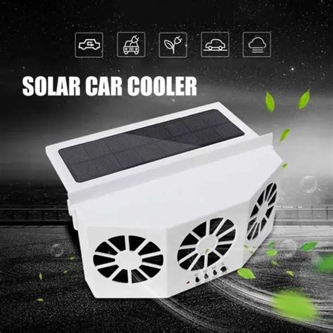 Portable Fan Car Solar Air Conditioner Quiet Cooler Vehicle Cooling